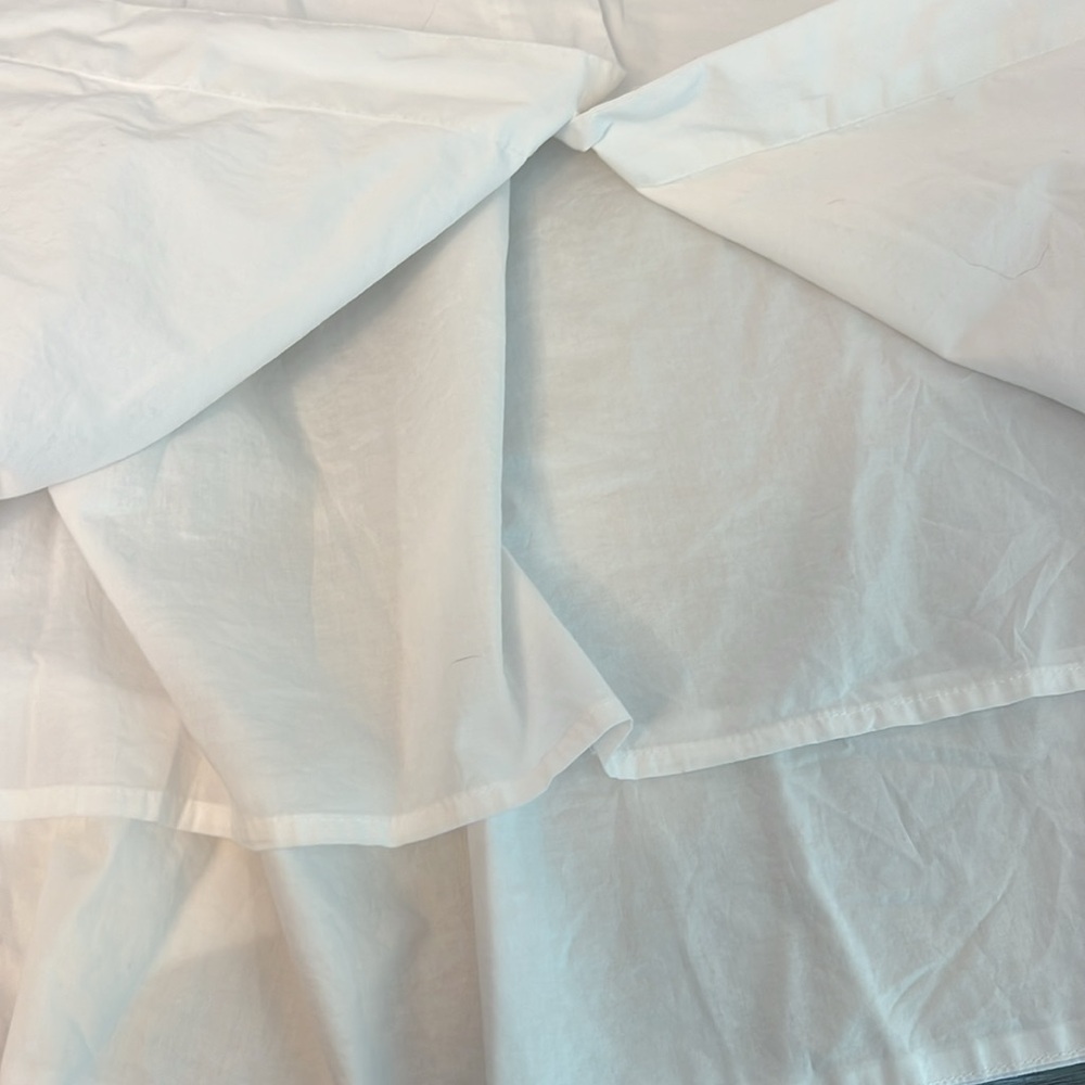 EVERLANE EASY BUTTON FRONT WHITE MIDI  SKIRT SIZE XL - Picture 9 of 16